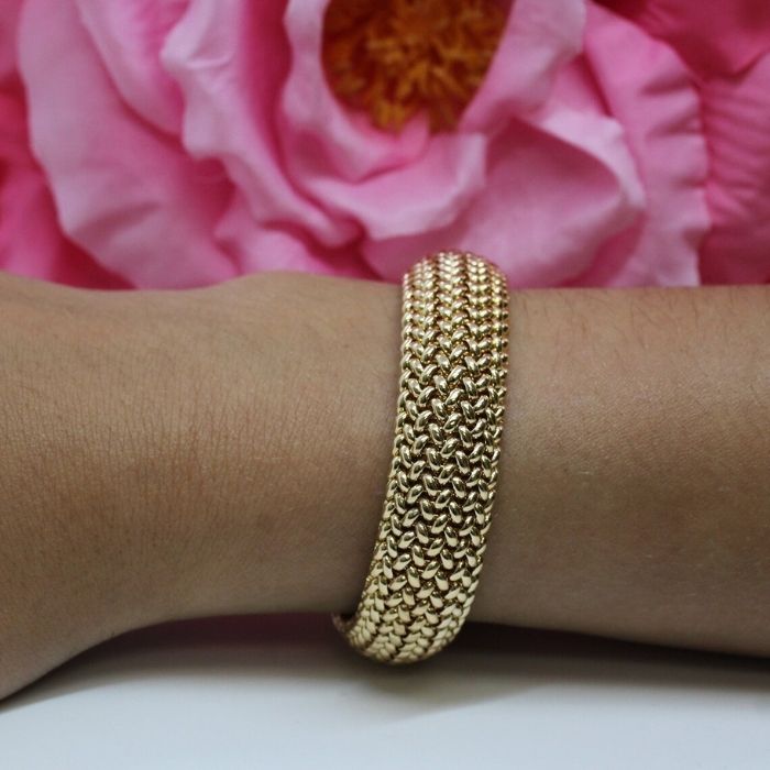 breites-gold-armband-60er-jahre-18-karat-gold-gewebtes-mesh-armband-47.50-gramm