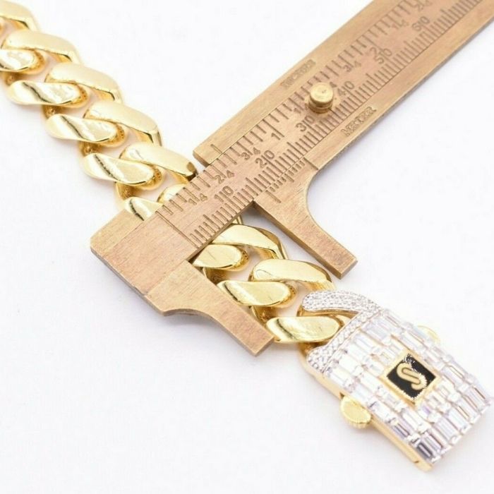 Breistes Goldarmband Miami Cuban 15mm