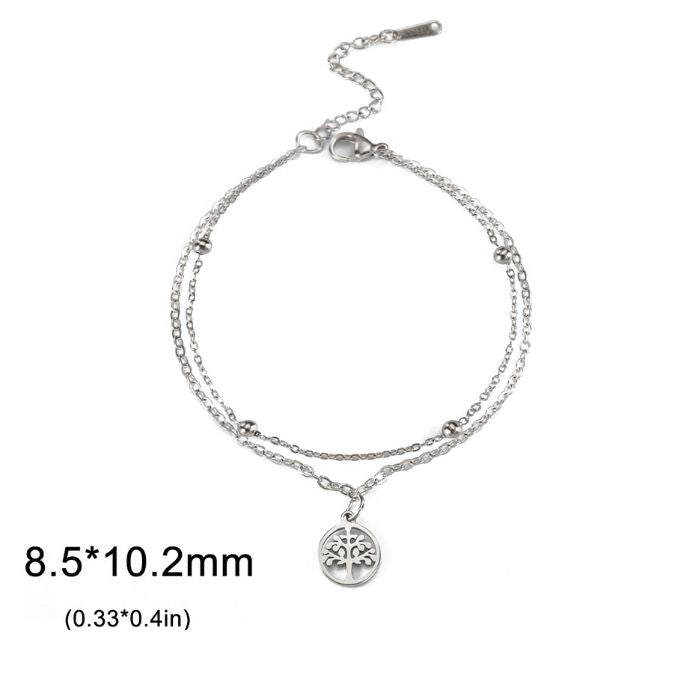 Analyzing image edelstahlarmband-damen-baum-des-lebens-doppelkette-perlenarmband