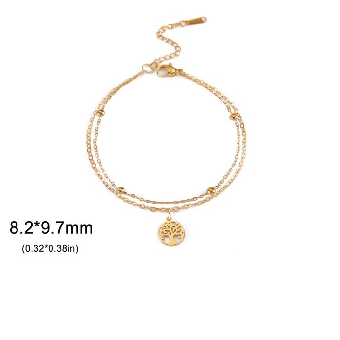 Analyzing image edelstahlarmband-damen-baum-des-lebens-doppelkette-perlenarmband