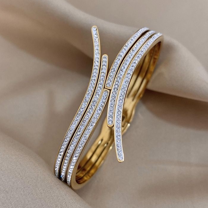 Edelstahlarmband Damen Zirkon