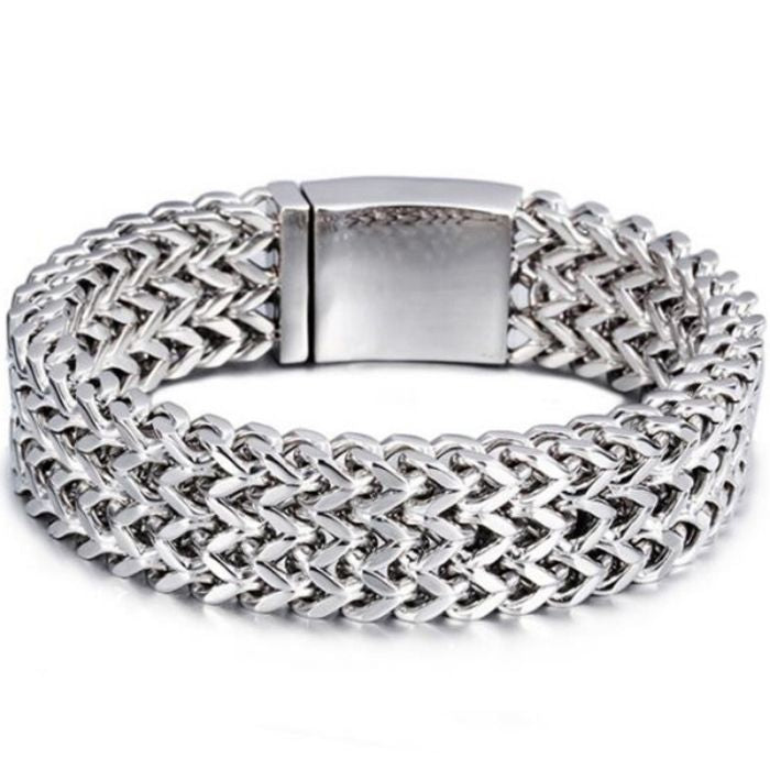 Edelstahlarmband Herren Damen : 326L Edelstahl 18mm Franco Panzerkette Vergoldetes Armband