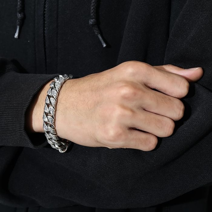 edelstahlarmband-herren-versilbertes-gras-muster-armband-manner-dicken-abschnitt-manner-hip-hop-street-fashion