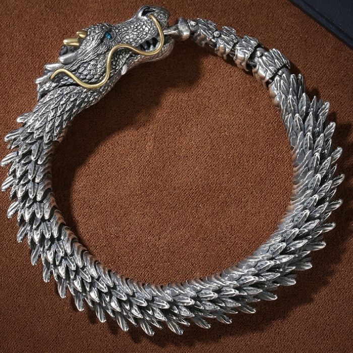 edelstahlarmband-herren-versilbertes-handgefertigtes-dreidimensionales-drachen-armband-judge-retro