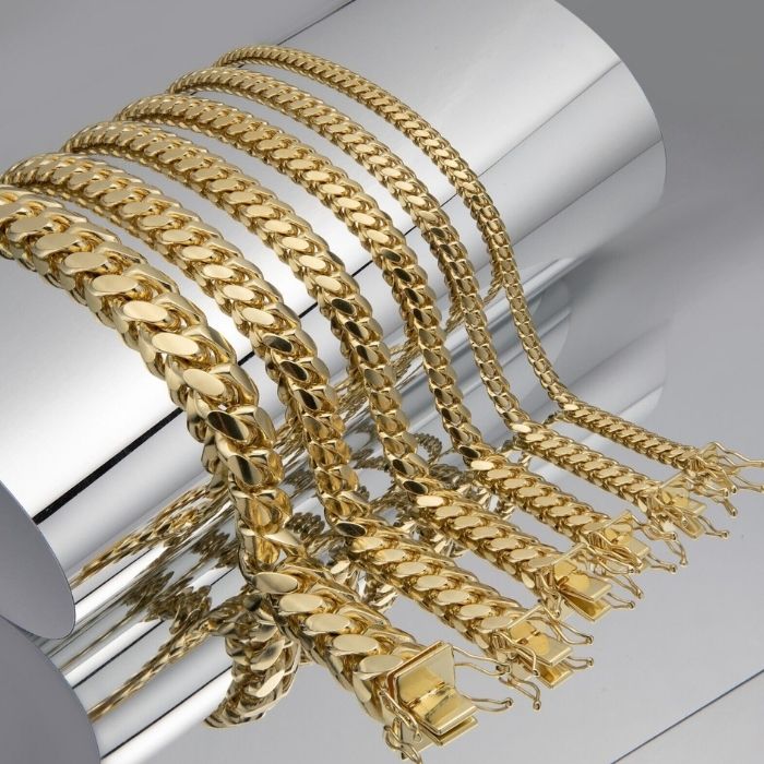 Gold Armband Damen 10K Solid Miami