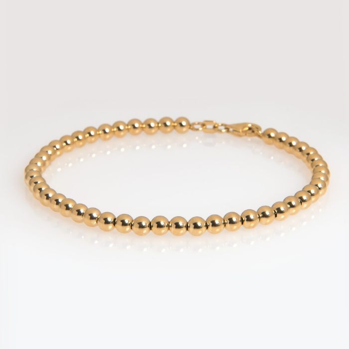 Gold Armband Damen 14 K Perlen Kugelarmband