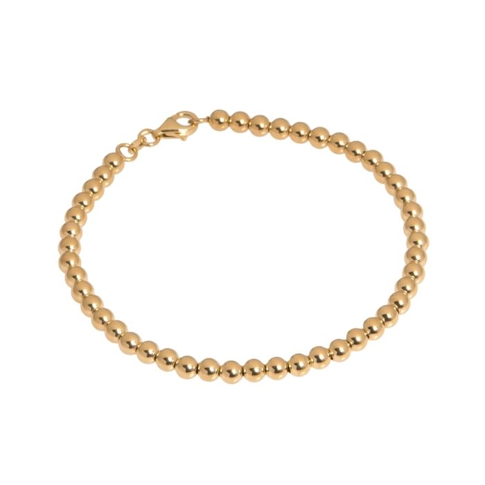 Gold Armband Damen 14 K Perlen Kugelarmband