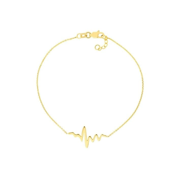 Gold Armband Damen Herzschlag