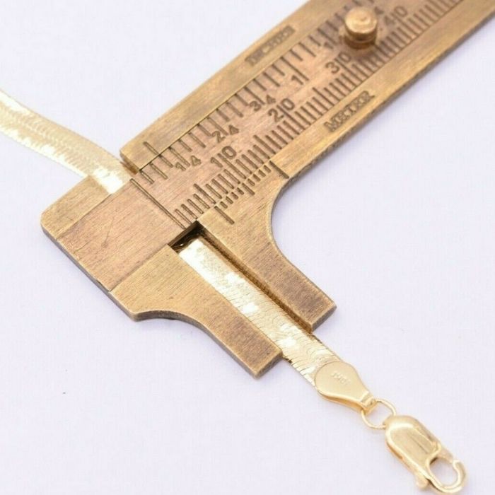 Gold Armband Damen 10 Karat Fischgrätmuster 4.5mm