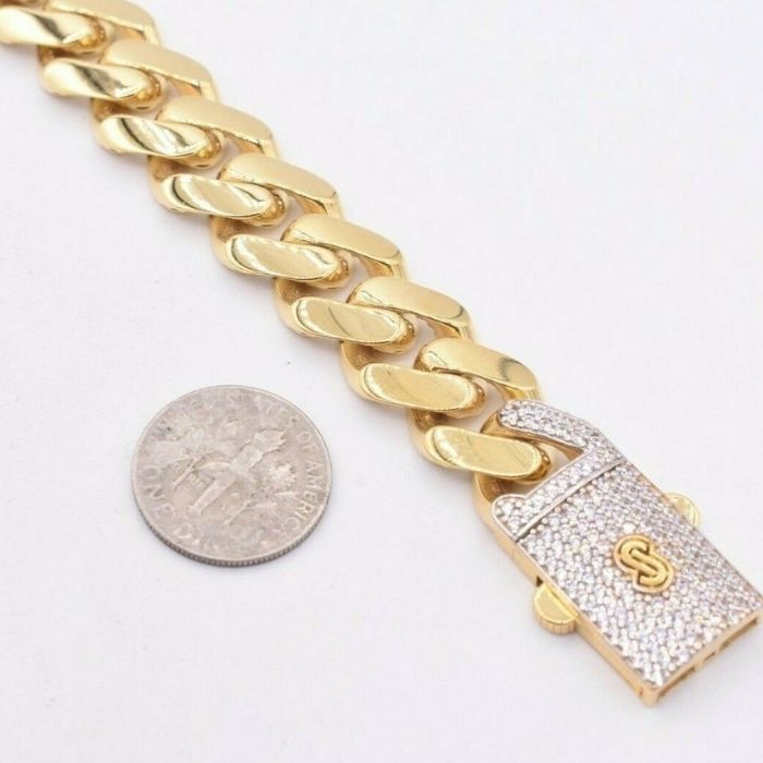 Gold Armband Herren Miami 13mm CZ Box