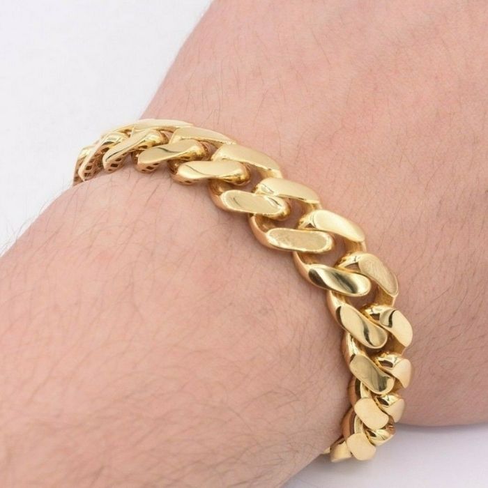 Gold Armband Herren Miami 13mm CZ Box