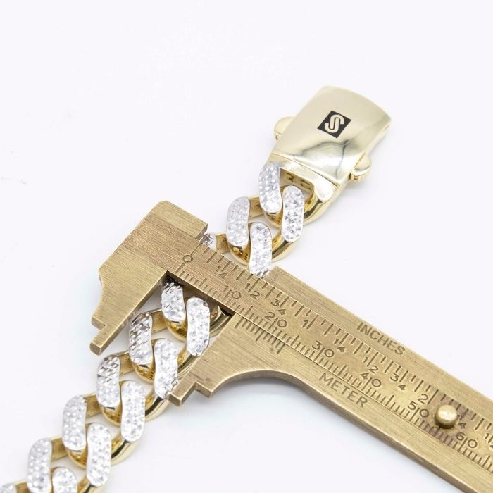 Gold Armband Herren Miami Cuban 15mm