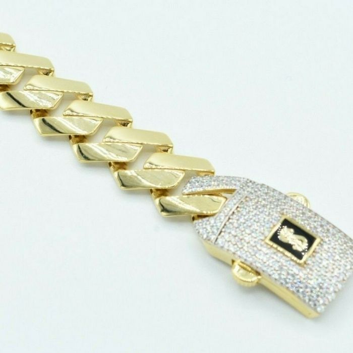 Gold Armband Herren Miami Cuban 14mm