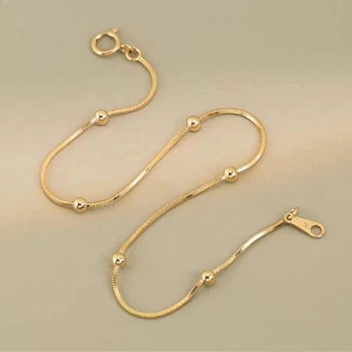 Goldarmband Damen - 18K Gold Schlange Vintage Armband