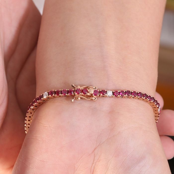 goldarmband-damen-417-585-750-2.5mm-rundschliff-labor-gezuchteten-rubin-und-moissanit-armband-fur-damen-solid-14k-10k-18k-karat-rose-gold-kostbare-16cm