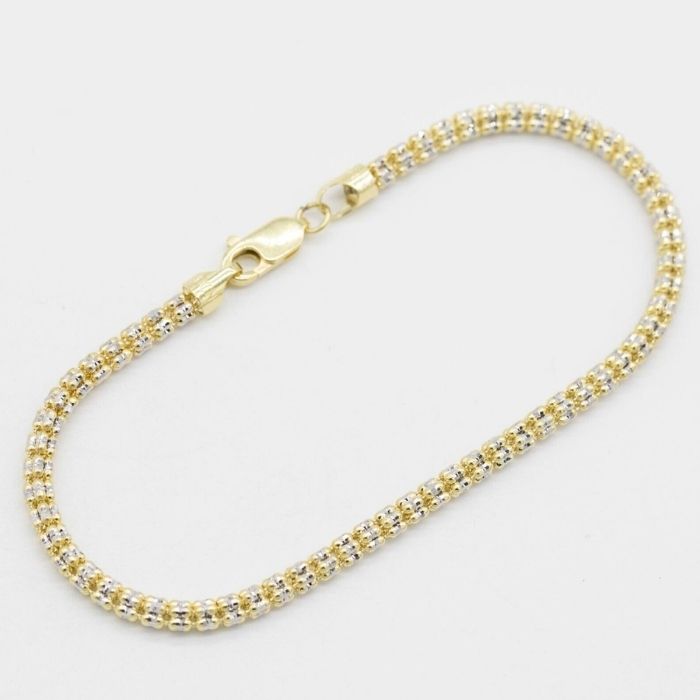 goldarmband-damen-417-diamantschliff-mattierte-kette-link-armband-real-10-karat-gelb-weiss-gold