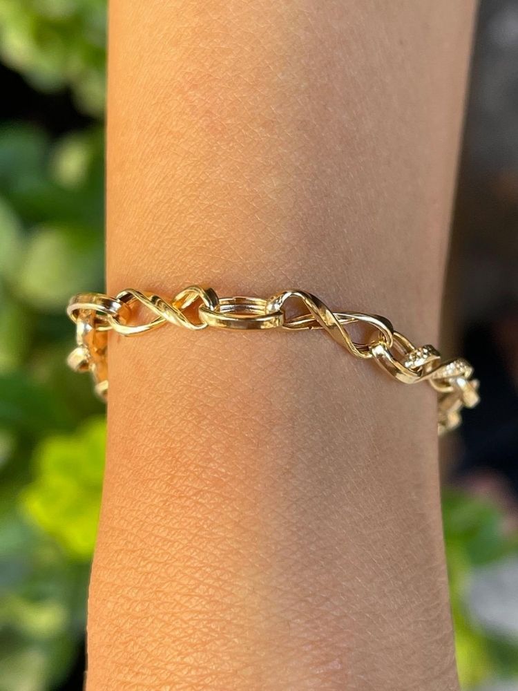 goldarmband-damen-585-14-karat-gold-stift-besticktes-unendlichkeits-armband