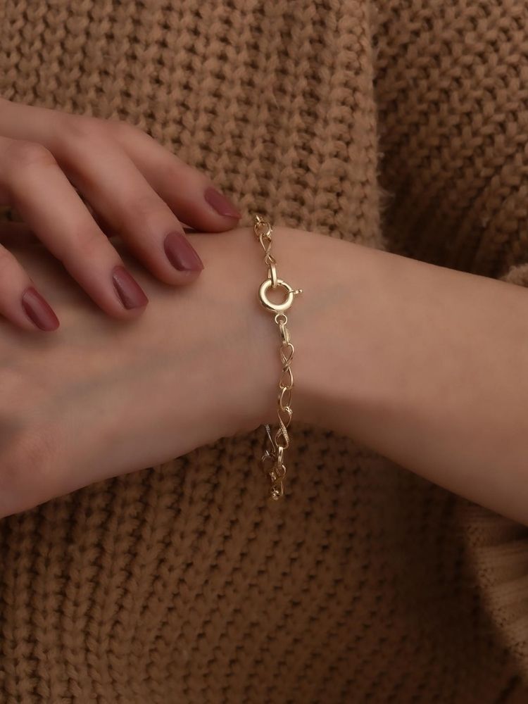 goldarmband-damen-585-14-karat-gold-stift-besticktes-unendlichkeits-armband