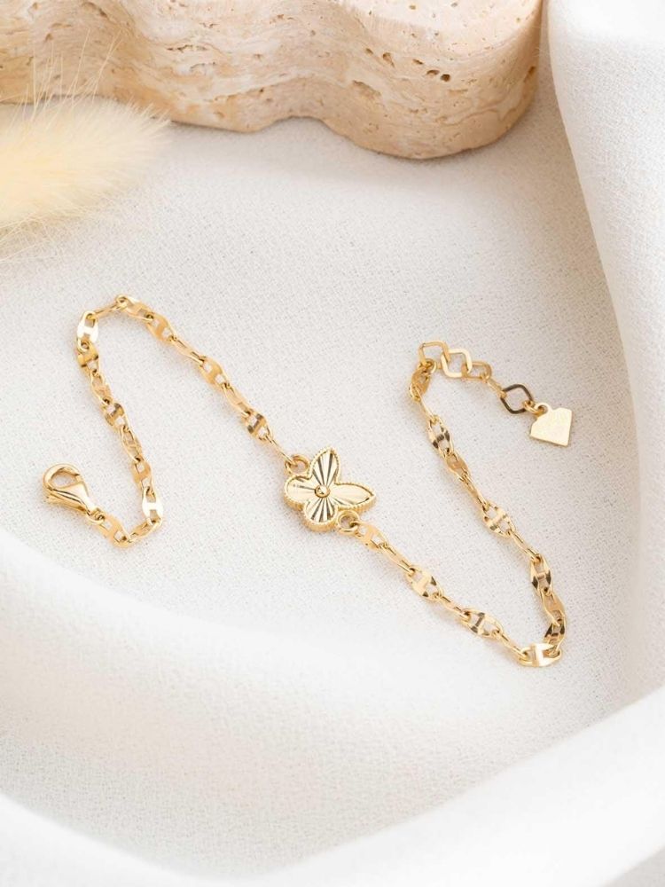 Analyzing image goldarmband-damen-585-echt-14-karat-gold-schmetterling-armband