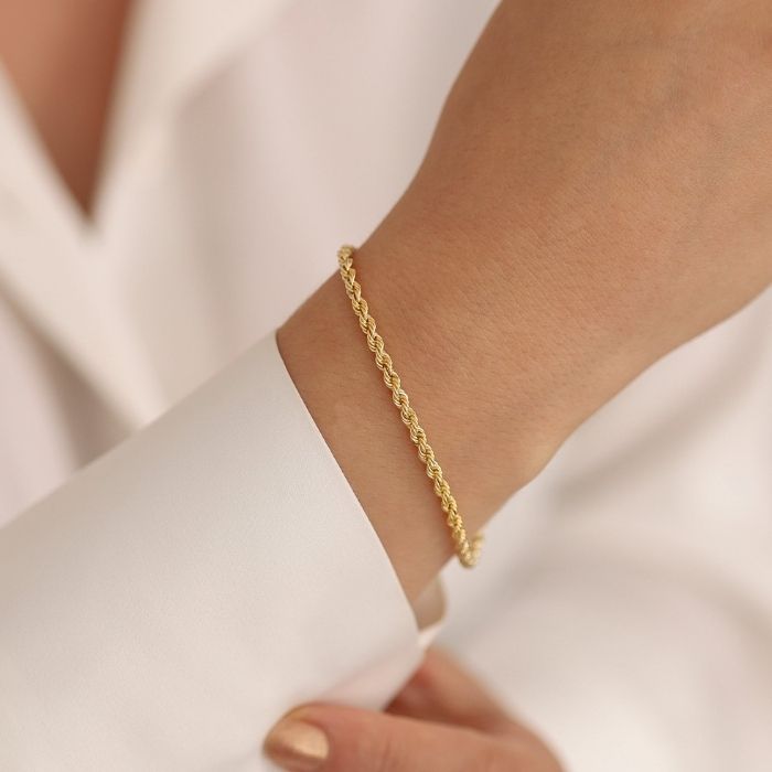 goldarmband-damen-585-echte-14k-gold-vintage-look-seil-kette-armband-3mm