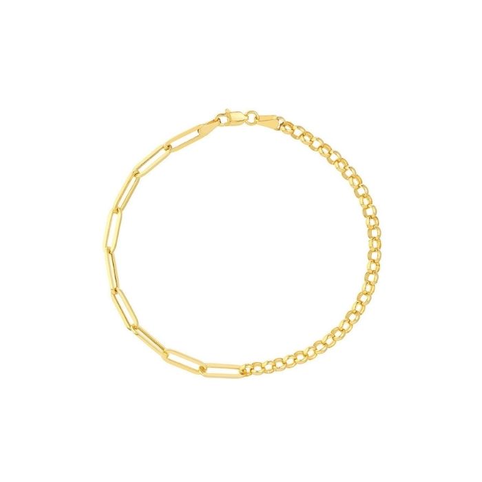 Analyzing image goldarmband-damen-585-karat-3_8mm-buroklammer-_-rolo-kette-armband-echt-14k-gelbgold-7.5-zoll
