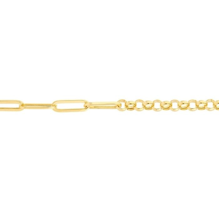 Analyzing image goldarmband-damen-585-karat-3_8mm-buroklammer-_-rolo-kette-armband-echt-14k-gelbgold-7.5-zoll