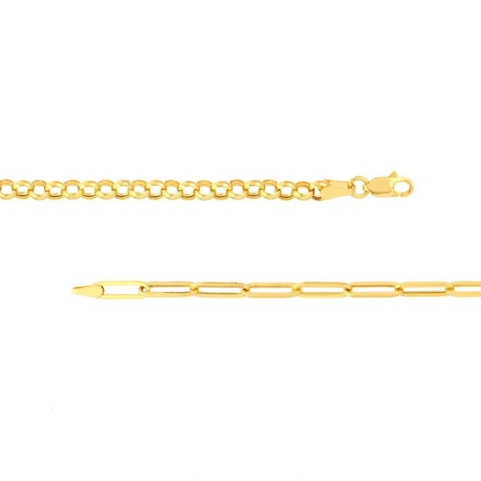 Analyzing image goldarmband-damen-585-karat-3_8mm-buroklammer-_-rolo-kette-armband-echt-14k-gelbgold-7.5-zoll