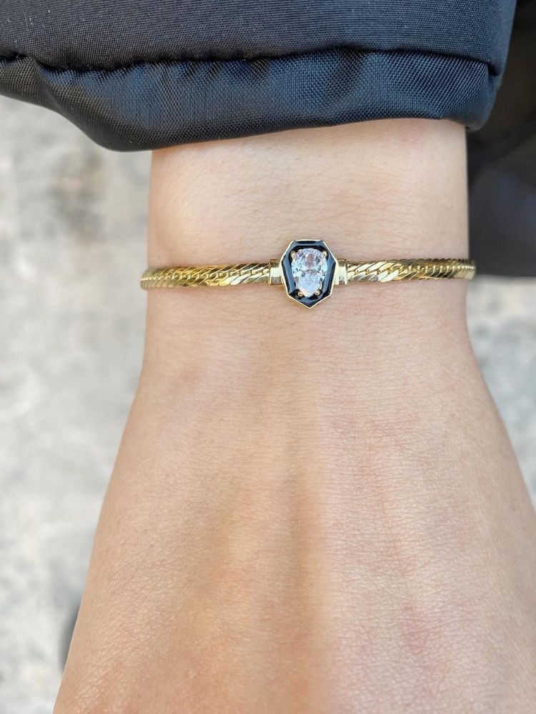 goldarmband-damen-585-karat-echt-14-karat-gold-7-genen-baguette-armband-mit-schwarzem-stein