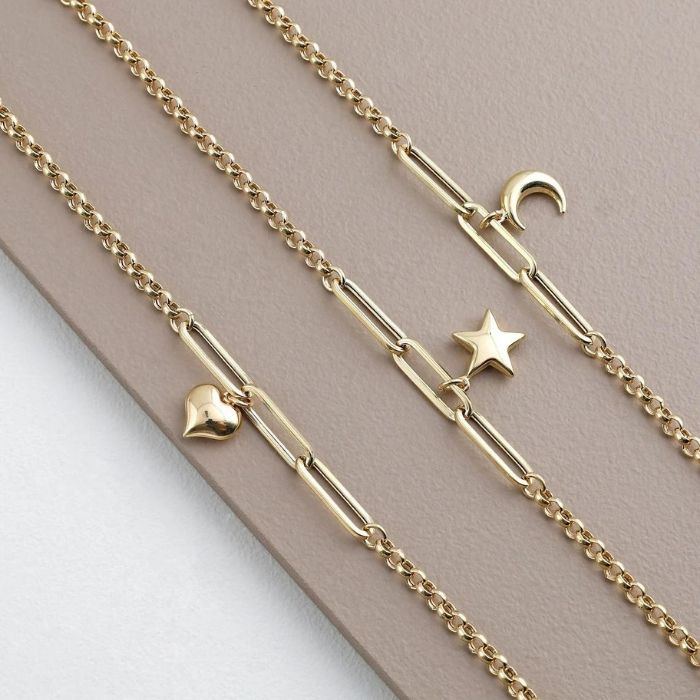 goldarmband-damen-585-karat-gold-armband-damen14k-gold-rolo-link-paperclip-puffy-herz-charm-minimale-kette-liebe-symbol-3d-charm-goldarmband-fur-damen