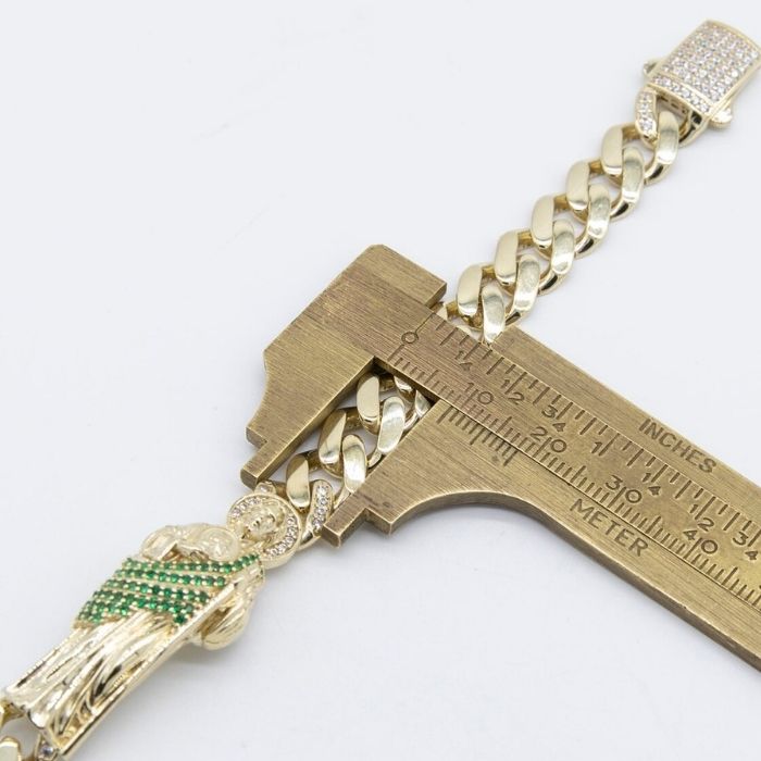 goldarmband-damen-herren-417-echt-10-karat-gold-glanzende-st.-jude-miami-cuban-gliederkette-armband-13.62-gramm