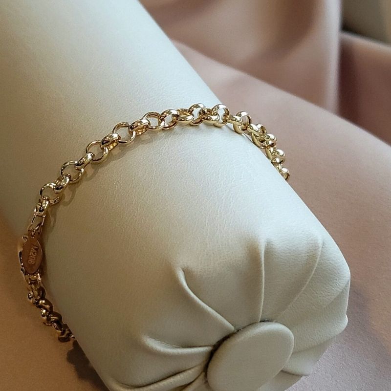 goldarmband-damen-herren-750-18-karat-solid-gold-rolo-kettenarmband