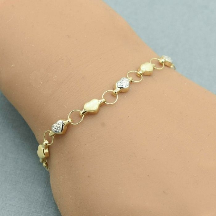 Goldarmband Damen Herzen CZ