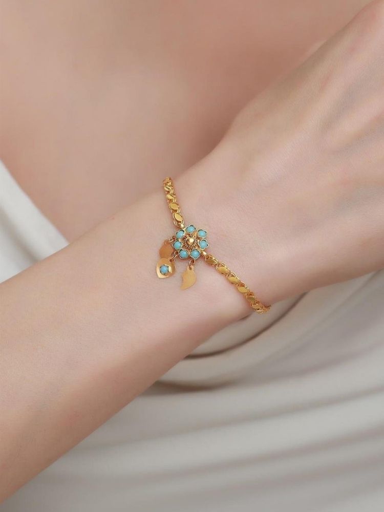 goldarmband-damen-turkisch-14-karat-gold-turkis-ganseblumchen-aleppo-armband