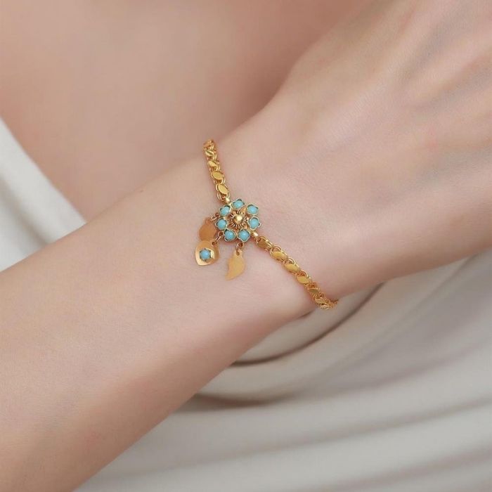 goldarmband-damen-turkisch-14-karat-gold-turkis-ganseblumchen-aleppo-armband