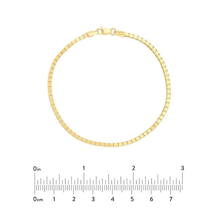 Goldarmband Herren Box Kette