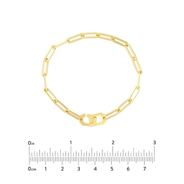 Goldarmband Herren Büroklammer 3.8mm