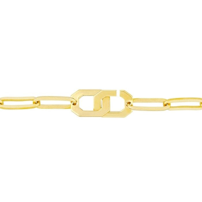 Goldarmband Herren Büroklammer 3.8mm