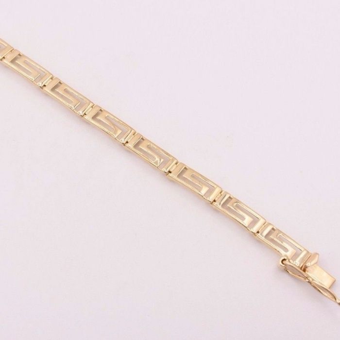 Analyzing image goldarmband-herren-damen-585-karat-gold-open-greek-key-shiny-armband-echt-solid-14k-gelbgold