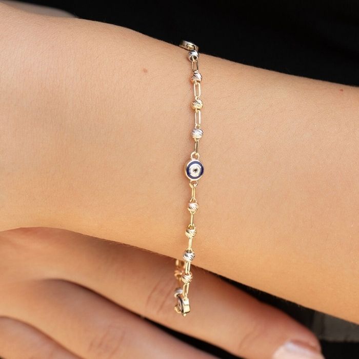 nazar-armband-gold-585-14-karat-gelbgold-und-weissgold-boses-auge-3mm-kette