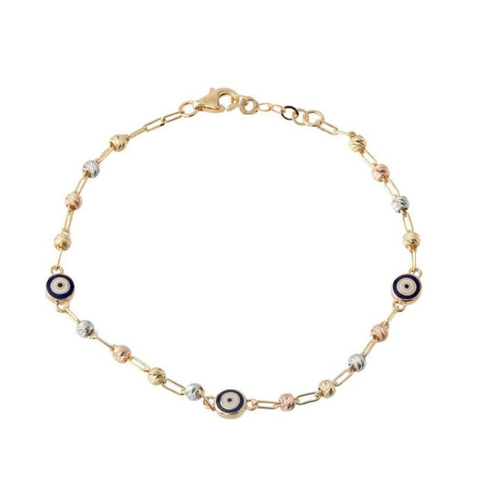 nazar-armband-gold-585-14-karat-gelbgold-und-weissgold-boses-auge-3mm-kette