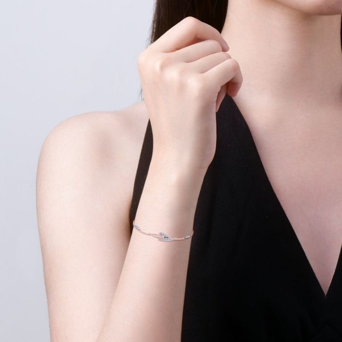 Silberarmband Damen Echt 925 Sterling Moissanite