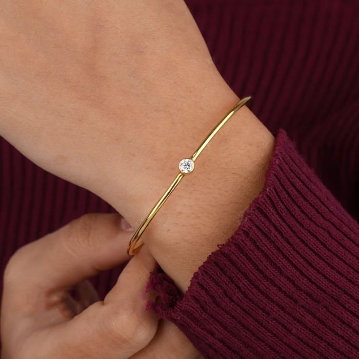 Silberarmband Damen Moissanit (0.5ct)
