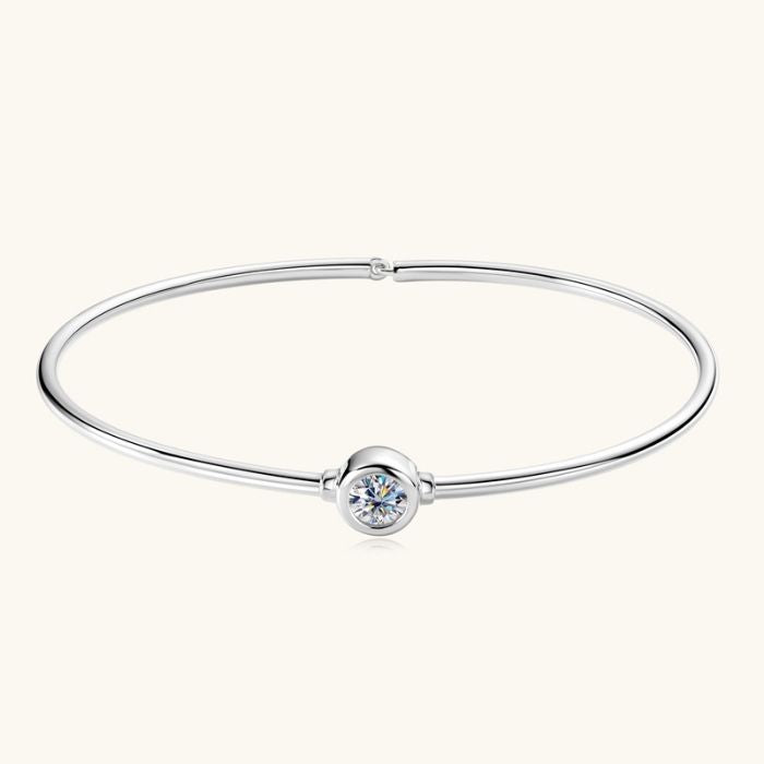 Silberarmband Damen Moissanit (0.5ct)