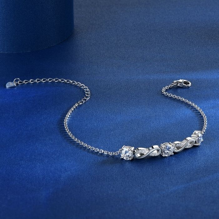 Silberarmband Damen D1.5CT Moissanite
