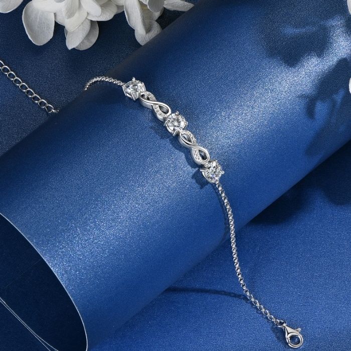 Silberarmband Damen D1.5CT Moissanite