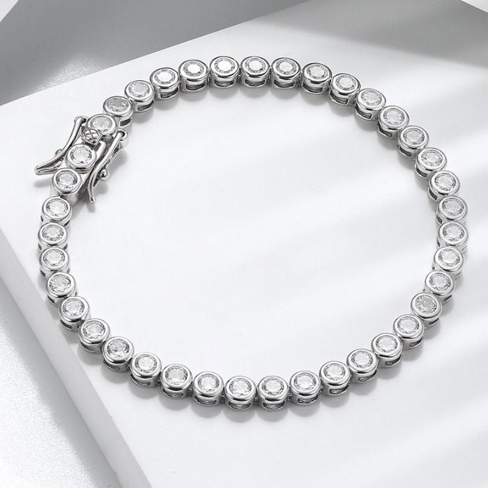 Silberarmband Damen Tennis