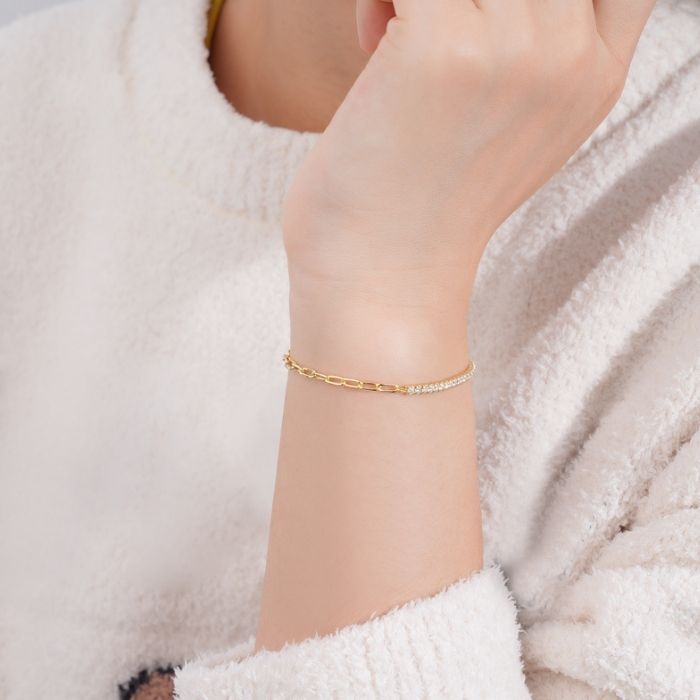 Silberarmband Damen Tennis