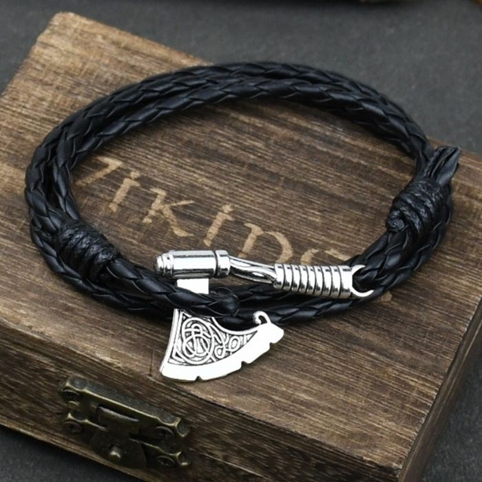 wikinger-armband-316l-edelstahl-axt-wikinger-armband-irish-knot-piraten-axt-handmade-geflochten