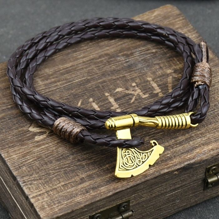 wikinger-armband-316l-edelstahl-axt-wikinger-armband-irish-knot-piraten-axt-handmade-geflochten