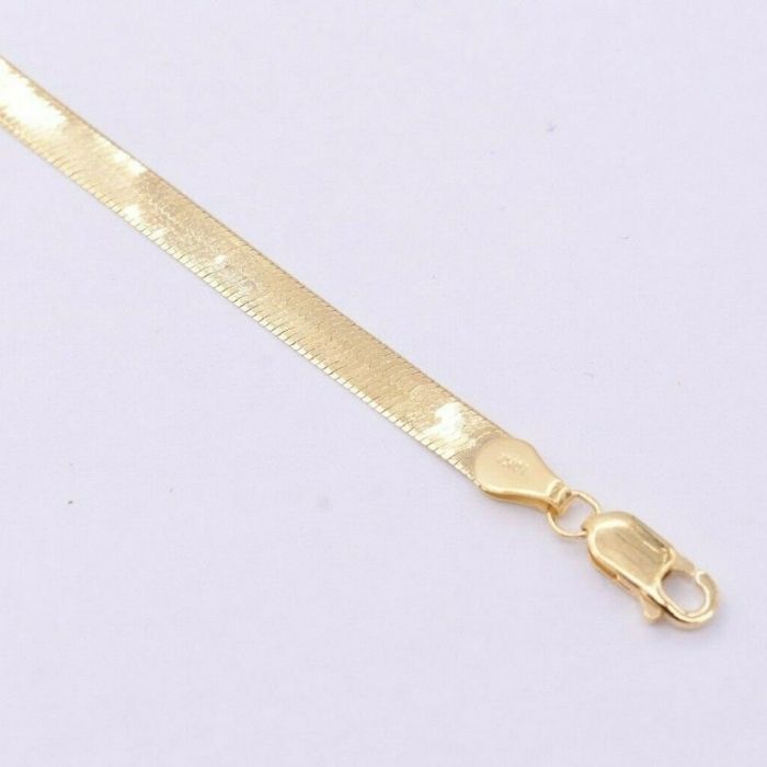 Gold Armband Damen 10 Karat Fischgrätmuster 4.5mm